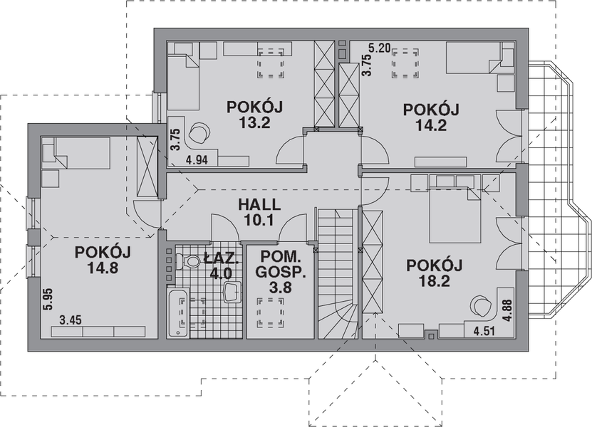 Poddasze projektu Dom 221