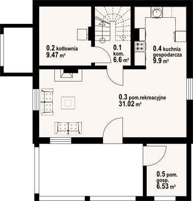 Piwnica projektu Jaworzynka nowa 3