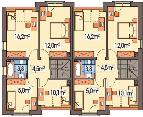 Poddasze projektu Emil zestaw 2 segmentów LL+PL