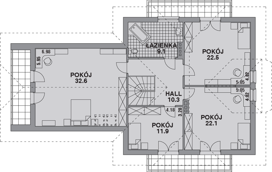 Poddasze projektu Dom 230
