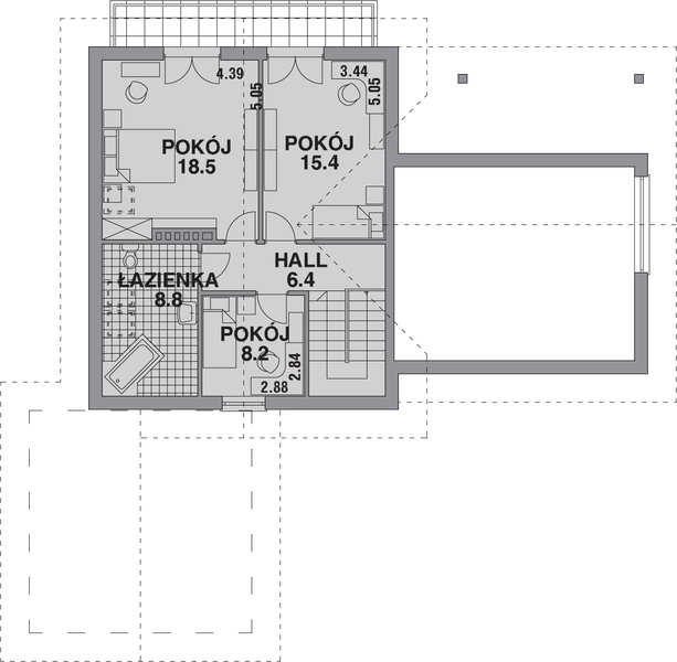 Poddasze projektu Dom 233