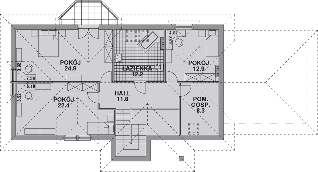 Poddasze projektu Dom 234