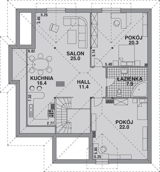 Poddasze projektu Dom 235