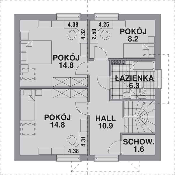 Poddasze projektu Dom 237