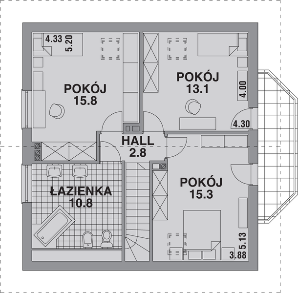 Poddasze projektu Dom 238