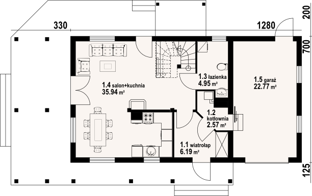 Parter projektu Świdnica mała 15 dwsg