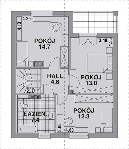 Poddasze projektu Dom 249