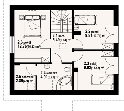 Poddasze projektu Sanów