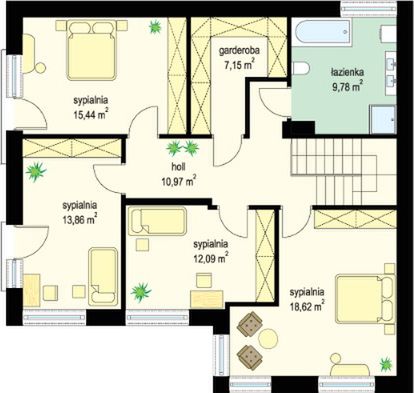 Piętro 1 projektu Tytan 2 B