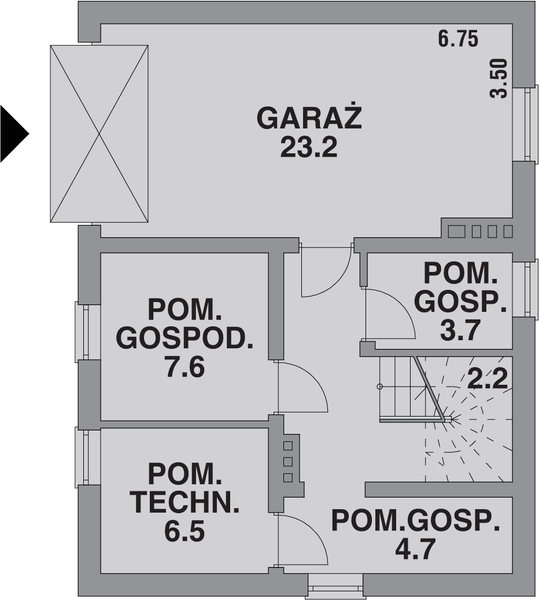 Piwnica projektu DOM 264