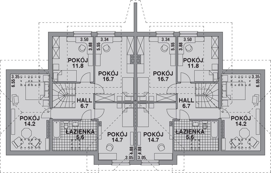 Poddasze projektu Dom 602