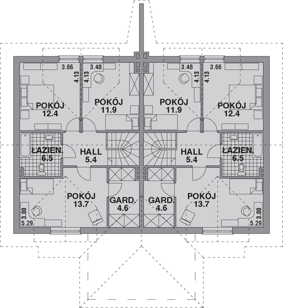 Poddasze projektu DOM 605