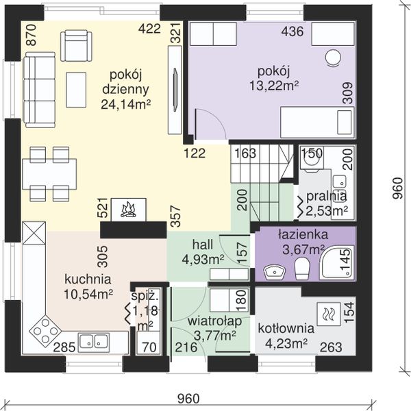 Parter projektu Dom przy Cyprysowej 12 N