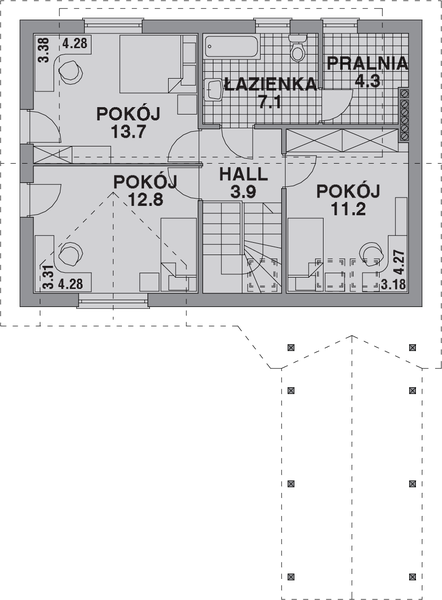 Poddasze projektu Dom 703