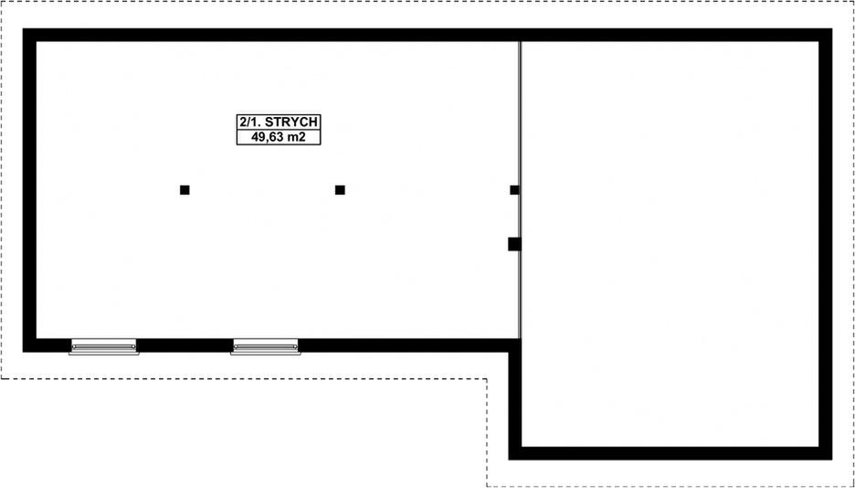 Poddasze projektu G324 - Budynek garażowo - gospodarczy