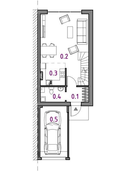 Parter projektu JB54 szeregowy segment skrajny prawy