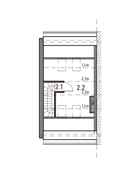 Poddasze projektu JB55 bliźniak