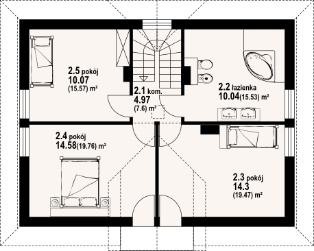 Poddasze projektu Jaworzynka średnia 9