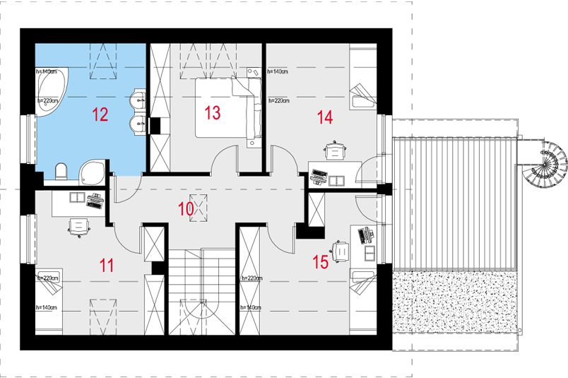 Poddasze projektu Spiralis I G1
