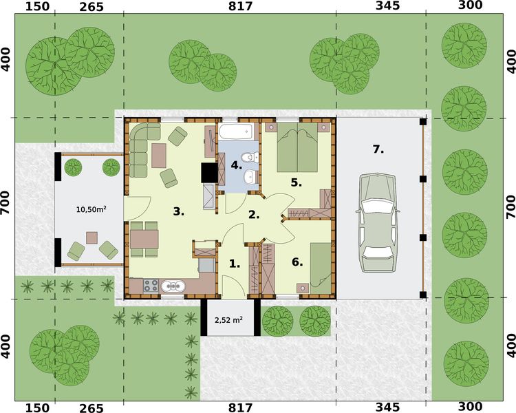 Parter projektu Awinion dom letniskowy szkielet drewniany