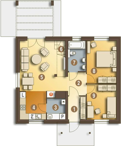 Parter projektu Marcin II bez garażu [B]