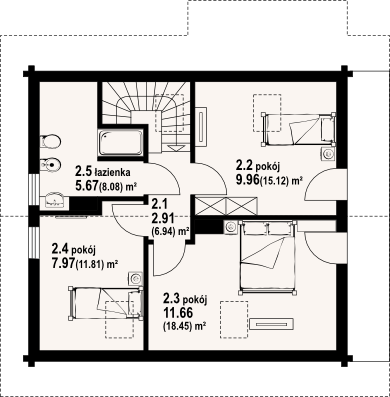 Poddasze projektu Świdnica mała dwl-0k