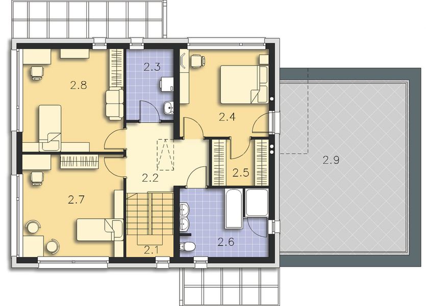 Piętro 1 projektu Belfast VIII DCP268g