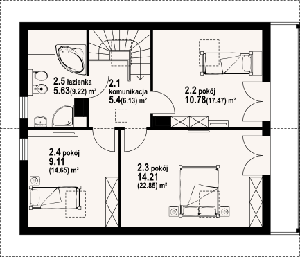Poddasze projektu Świdnica 36 ms