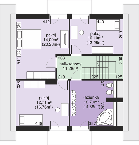 Poddasze projektu Dom przy Oliwkowej N