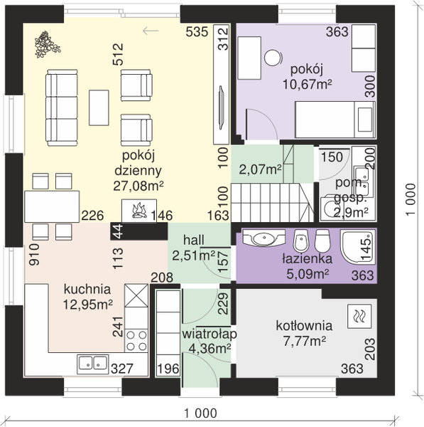 Parter projektu Dom przy Oliwkowej NH