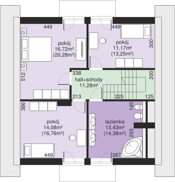 Poddasze projektu Dom przy Oliwkowej NH