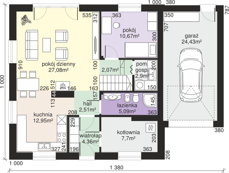Parter projektu Dom przy Oliwkowej 2 H