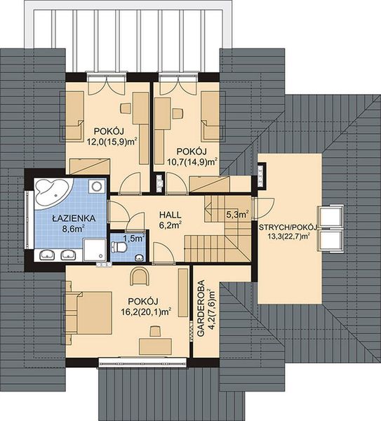 Poddasze projektu APS 162 NEW