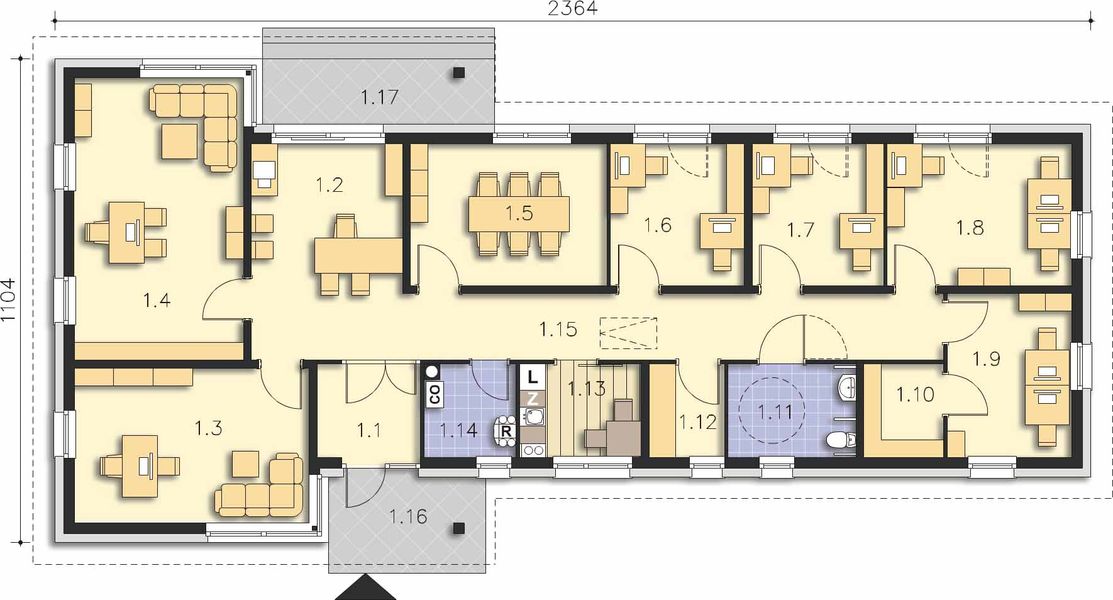 Parter projektu Budynek usługowy Office 1 DCU04