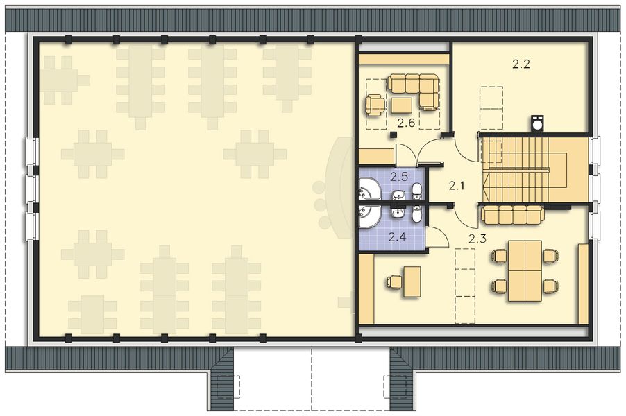 Poddasze projektu Budynek usługowy Orzeł DCU01