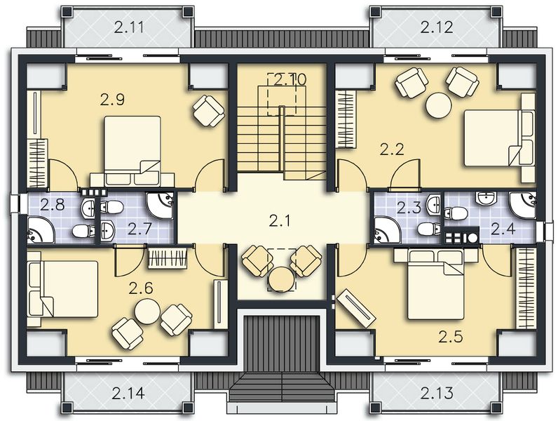 Poddasze projektu Budynek agroturystyczny Brzoza 2 LMPS01a