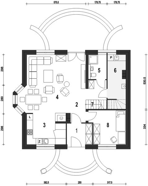 Parter projektu Dom Dla Ciebie 1 bez garażu [B]