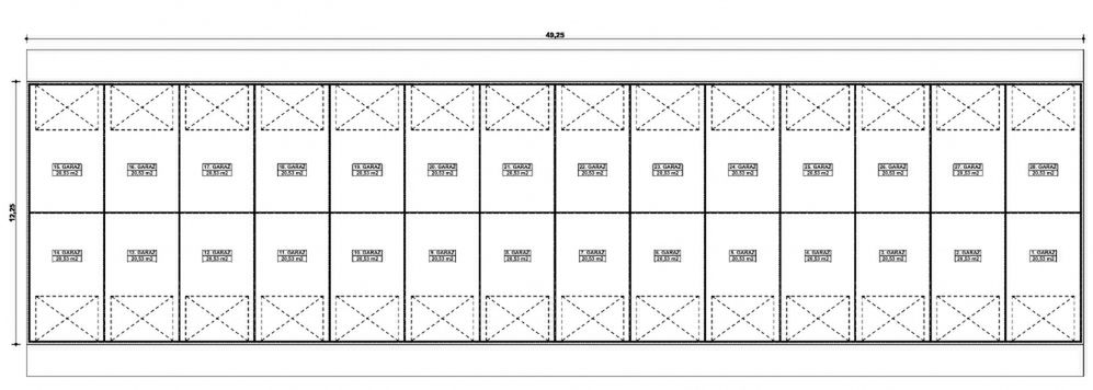 Parter projektu G327 - Budynek garażowy