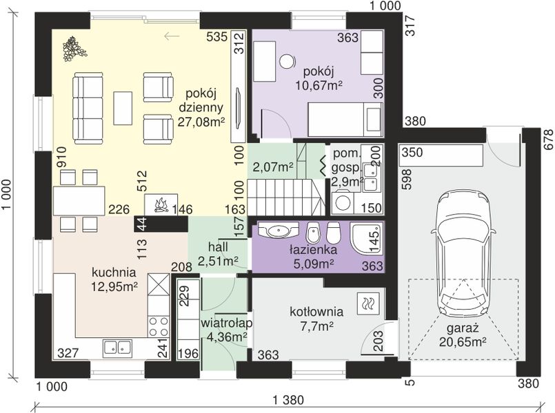 Parter projektu Dom przy Oliwkowej 3 NH