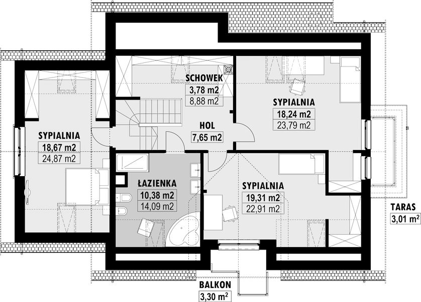 Poddasze projektu E-197