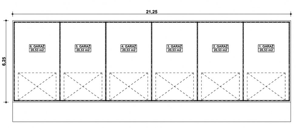 Parter projektu G330 - Budynek garażowy