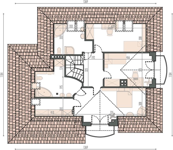 Poddasze projektu Opałek K 2G