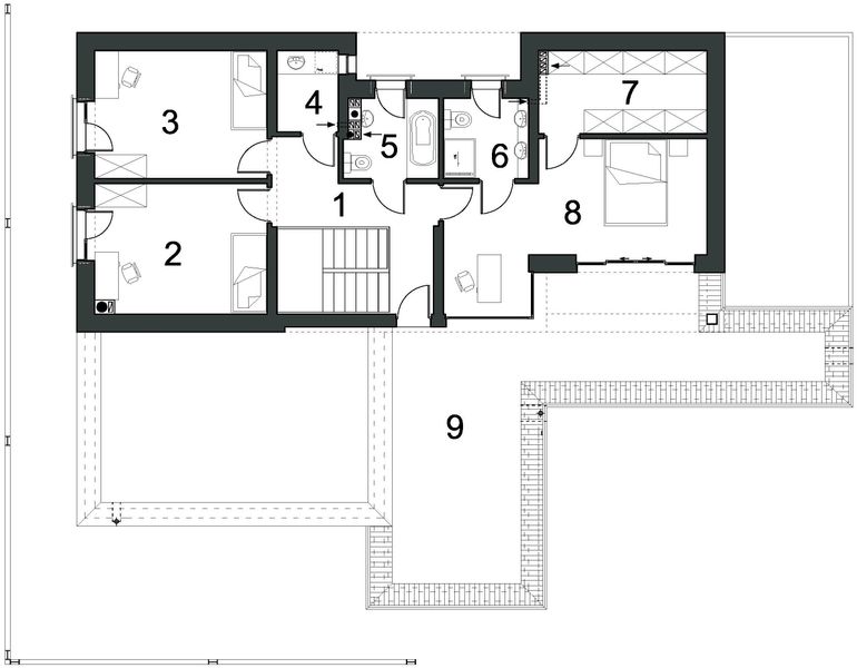 Piętro 1 projektu Komfortowy D15 Wariant