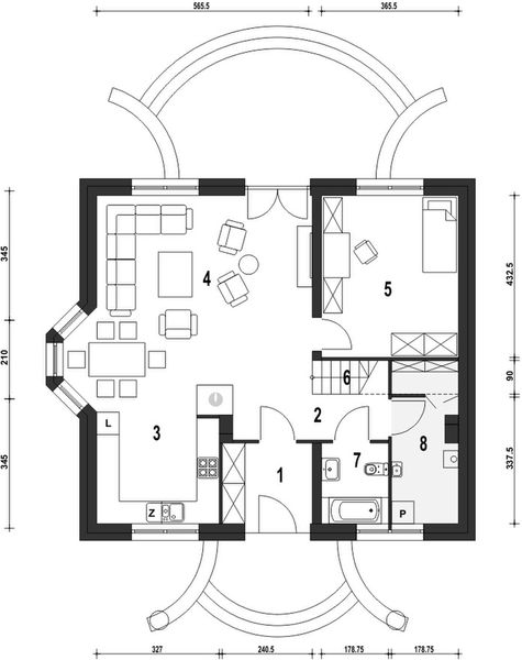 Parter projektu Dom Dla Ciebie 1 w3 bez garażu [B]
