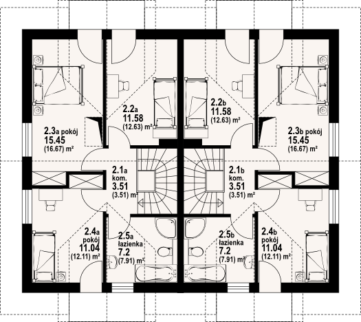 Poddasze projektu Piaskowo ab
