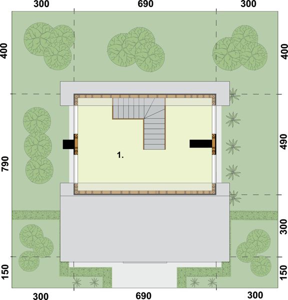 Poddasze projektu Bari dom letniskowy z poddaszem szkielet drewniany