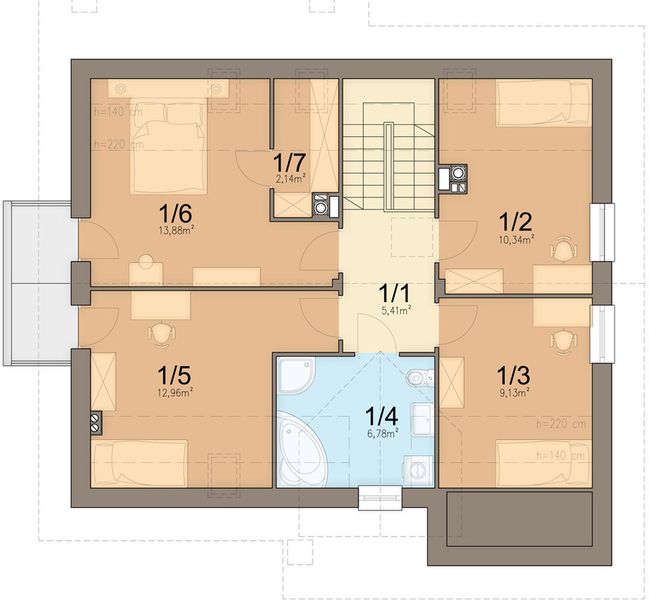 Poddasze projektu Bakalia 6