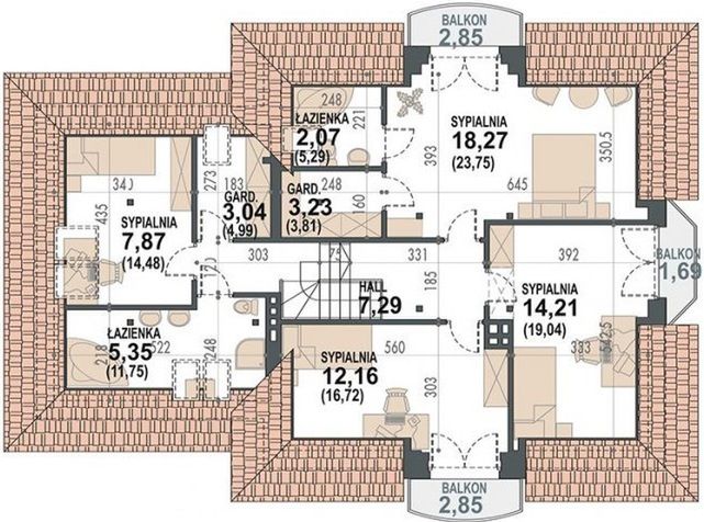 Poddasze projektu Śnieżka K 2G