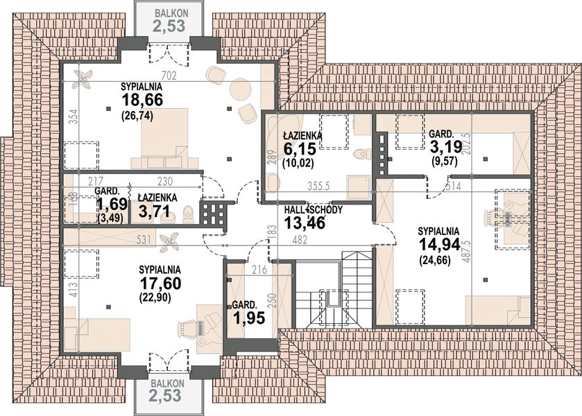 Poddasze projektu Szejk 2G