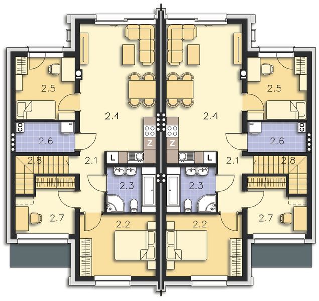 Piętro 1 projektu Springfield III DCBL44